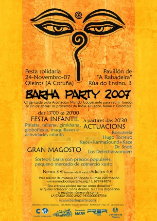 Cartel Barha Party A Coruña